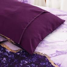 3Pcs Purple Landscape Style Comforter Set Double Queen King Size,Bed In A Bag Green Bedding Sets Botanical Microfiber Comforter Soft Lightweight Bed Set With Pillowcases,,Wedding Items,Valentines Day Home Bed Room Decor,All Season - Purple01 - 查看 7