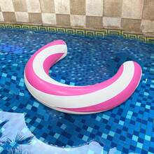 1 Pack U-Shaped Inflatable Swimming Float Noodle, Thickened PVC Water Lounge Float, Portable Pool Floating Chair For Adults, Summer Pool Beach Party Vacation Water Toy - Multicolor - View 12