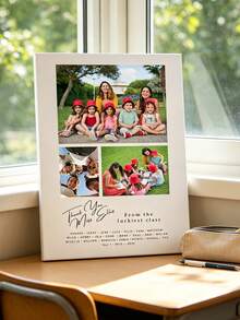 1pc Back To School Customized Poster, Personalized Teacher Photo Wall Art Gift, End Of School Year Thank You Card, Employee Commemorative Photo Album Customized Class Appreciation, Customizable Items, Class, Optional Frame - Multicolor - View 11