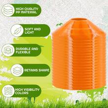 12/36pcs Football Training Cones Agility Markers, Sports Training Equipment, Suitable For Football Basketball Speed Training, Footwork Drills, Coordination Training, Field Training, Obstacle Markers, Suitable For Instruction, Fitness Training And Sports Training Classes - Multicolor - View 9