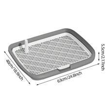 Large Size Dog Potty Tray With Removable Pee Post, Grid Mesh Anti-Leak Indoor Puppy Training Toilet, Anti-Splash Pet Pee Pad Holder For Medium Large Dogs House Training - View 10