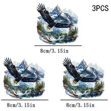 1/2/3PCS Durable Washable Heat Transfer Vinyl, Bald Eagle Snow Mountain Waterfall Pine Forest Lake Natural Landscape Pattern Color Heat Transfer, Vinyl Print, Heat Transfer Sticker, Iron-On Transfer Sticker Decal - Suitable For Pillows, DIY, Backpacks, T-Shirts, Canvas Bags, Sweatshirts, Jeans, T-Shirts, Clothing, Sewing Supplies - Multicolor - View 5