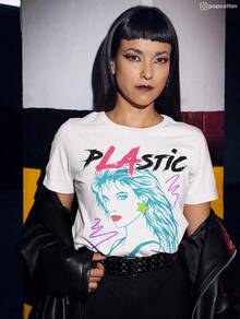 Übergroß bedrucktes T-Shirt, Retro-T-Shirt, T-Shirt zur WM 2026, Y2K-Ästhetik-T-Shirt, unisexes Baumwoll-T-Shirt im Plastik-Los-Angeles-Stil der 80er Jahre mit Los-Angeles-Motiv - 1 - Übersicht 1