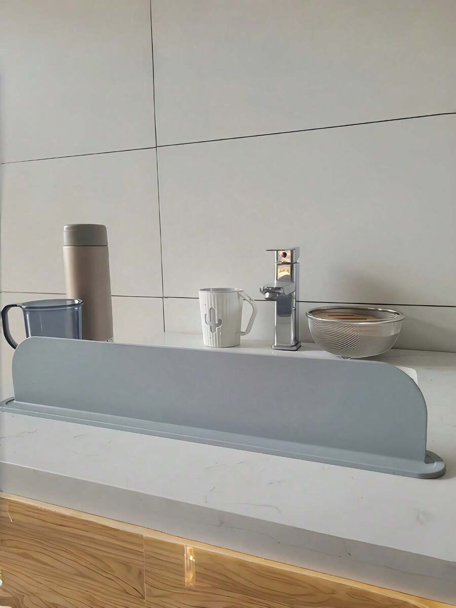 Silicone Sink Water Splash Guard, Detachable Countertop Anti-Splash Baffle For Kitchen Bathroom Faucet, Waterproof Sink Protector & Holiday Housewarming Gift