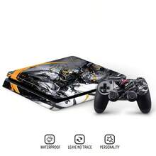 1 Set Slim Console Printed Pattern Skin Sticker Waterproof Scratch-Resistant Durable Controller Personalized Decorative Protective Film - View 5