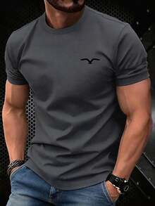 verano Cuello redondo playeras de hombre gym Ocio vacaciones  alta calidad camisas para hombre Estampados de moda  Y2K ropa de hombre sudadera para  festival  conjuntos de hombre regalos par - Gris Oscuro - Ver 1