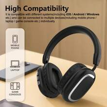 Gerripuer Headphone Nirkabel Lipat Baru, Headset Gaming Nirkabel Over-Ear Berkualitas Tinggi, Ringan dan Nyaman - View 8