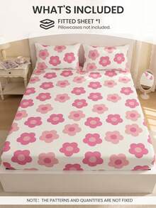 1pc Fitted Sheet, Mattress Protector, Bed Cover, Fitted Sheet, Wrinkle-Resistant, Breathable & Comfortable, Fits All Bed Sizes, Suitable For School Dorm Bedding, Bedroom Decor, Bedding, Pillow And Pillowcase Not Included, Machine Washable, OEKO-TEX Certified - Multicolor - View 3