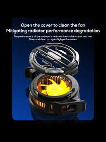 1PC Temperature Controlled Cooling Phone Cooler With Magnetic Back Clip For Quick Cooling, Low Noise, On-Site Gaming Video Viewing, Daily Use, Efficient Cooling In Summer, Universal Phone Cooler (No Data Cable Included) - Multicolor - View 6