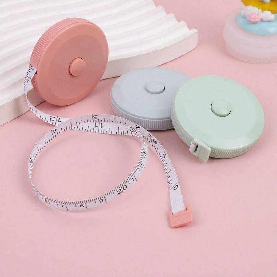 12/6/1pc Nordic Style Portable Tape Measure, Cute Mini Leather Measuring Tape For Body Measurements, Waist And Clothing Measurement - Multicolor - View 1