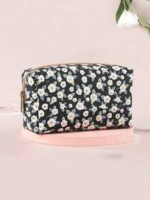1PC Exquisite Fresh Floral Pencil Case, Creative Design With Different Flower Patterns, Large Capacity Pencil Case Easy To Carry, Suitable For Back To School Season, School Supplies - Multicolor - View 5