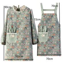 Canvas Apron + Protective Apron, Robust And Breathable, Suitable For Kitchen Use. - 綠色 - 查看 2