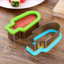 1pc Stainless Steel Watermelon Slicer And Popsicle Mold - Simple Manual Fruit Slicer With Green Handle, No Electricity Required, Perfect For Summer Snacks And Parties, Food Design, Watermelon Slicer And Chopper, Party Snack Preparation, Easy To Clean Material - Multicolor - View 8
