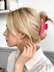 New Polka Dot Hair Clip, Non-Slip Hair Accessory, Perfect For Ponytails And High Buns, Suitable For Girls, Ideal For Daily Use And Parties Beach Claw Clips - Multicolor - View 3