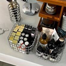Stainless Steel Desktop Organizer Multifunctional Storage Basket Memo Coffee Beans Container Home Office Desk Organization Caddy Holder Tray Decor - View 4