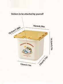 Invisible Under-Desk Hanging Storage Box, Drill-Free Adhesive Smooth Slide, Cartoon Print, Student Desk Office Desktop Stationery Small Items Invisible Drawer Storage Box - View 11