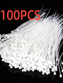 100pcs Nylon Cable Ties, Self-Locking Plastic Zip Ties, Bundling Straps, Heavy-Duty Fastening Cords, Cable Organizer Ties - One Size Fits All - View 8