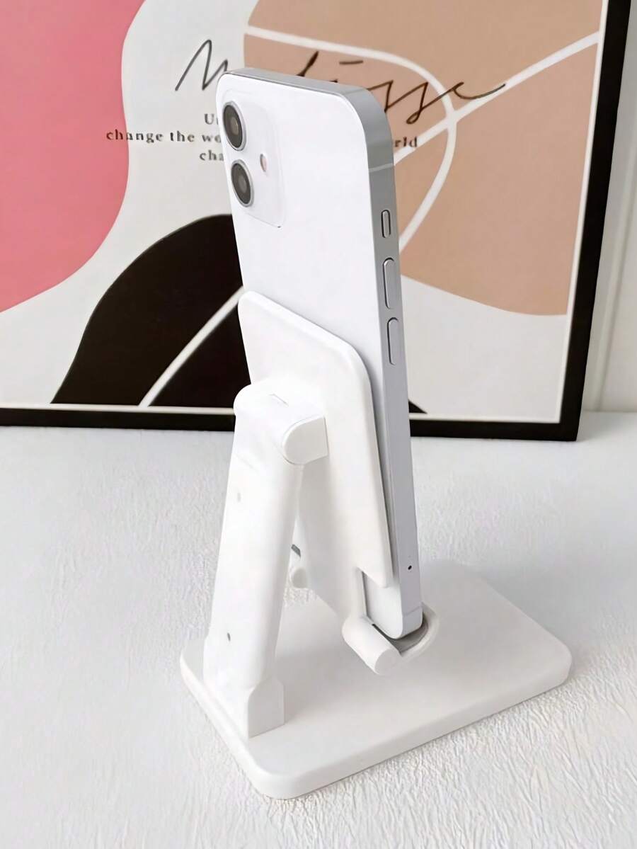 1个可折叠桌面手机支架，兼容所有智能手机，理想的办公配件，适用于安卓系统，送给家人和朋友的生日礼物，手机配件