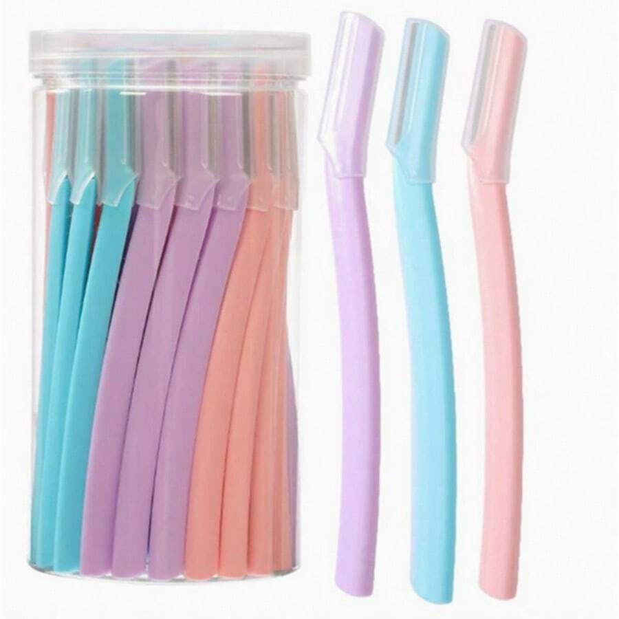 4/12/24pcs Eyebrow Trimmer And Razor Set, Exfoliating And Hair Removal Tool, Body And Facial Eyebrow Razor, Multi-Color Hair Removal Tool, Beginner Eyebrow Shaping Tool Kit - Multiple Styles - View 1