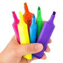 Classic Best-Selling 4-Color/6-Color Fluorescent Markers, Dual-Tip, Fluorescent Pens, No Bleeding, Water-Based, Quick-Drying School Office Journal Supplies - Sets - View 5