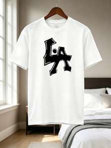 Men'S Summer Short Sleeve T-Shirt And Shorts Set | Comfortable Regular Fit, Round Neck, Casual Geometric Pattern, Slightly Stretchy Fabric - T恤 - 查看 12
