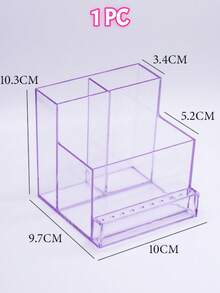 2/1pc Nail Drill Bit Storage Box, 10-Slot Transparent Nail Drill Bit Holder, Plastic Nail Tool Organizer Box, Nail Technician Supplies Display Box - Multicolor - View 15
