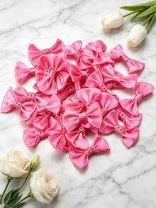 50PCS/30PCS Polyester Bows, Gift Box Decoration DIY Handmade Jewelry Making Accessories, Jewelry Hair Accessories, Clothing Doll Decoration, Garment Accessories - Satin Waistband Bow - View 24
