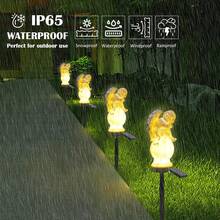 Solarbetriebene Engel-Stecklichter Wegleuchten, dekorative Outdoor-Stecklichter, Gartenzubehör, für Hof, Rasen, Gartenaußenbereich Dekoration, Vatertagsgeschenk, Solar-Gartenleuchten, Outdoor-Solarleuchten - Sitzwinkel - Übersicht 4