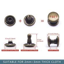 400pcs Leather Rivets, Double Cap Tubular Rivets 4 Colors Metal Rivets With Fixing Tools, Suitable For DIY Leather Crafts/Clothing/Shoes/Bags/Belts Repair And Decoration - 7x7mm - View 3