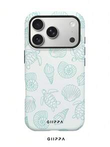 A Stylish Phone Case That Does Not Include A Lanyard Or Stand. This 17 Pro Phone Case Features A Sea Turtle And Shell Design In Light Blue And Is Compatible With The 16/15/14 Pro. A Stylish And Unique Korean-Style Phone Case Is Also Compatible With The 11/12/13/14/15/16 Pro Plus. Its Elegant Design Is Suitable For Both Men And Women, Making It A Great Gift For Christmas, Valentine's Day, Easter, Weddings, And Birthdays. - 淺藍色 - 查看 1