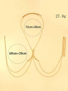 A Geometric Sexy Chest Support, European And American Fashionable Summer Bikini, Metal Chest Chain, Body Chain Suitable For Beach Vacation - Geometry - View 3