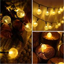 20/50/100pcs Large LED Bead Solar Powered String Lights, 8 Lighting Modes, Rechargeable Battery, Suitable For Garden, Patio, Party, Holiday, Christmas - Solar-powered Bubble Balls - View 7