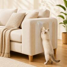 1 buah Papan Penggaruk Kucing Perekat Diri, Stiker Dinding Vertikal, Tahan Aus & Bebas Serat, Untuk Cakar Kucing, Bantalan Pelindung Dinding, Anti Gores & Dapat Dipotong, Cocok Untuk Furnitur, Sofa, Pintu & Film Pelindung Dinding, Tersedia Berbagai Warna - Satu-Ukuran - View 6