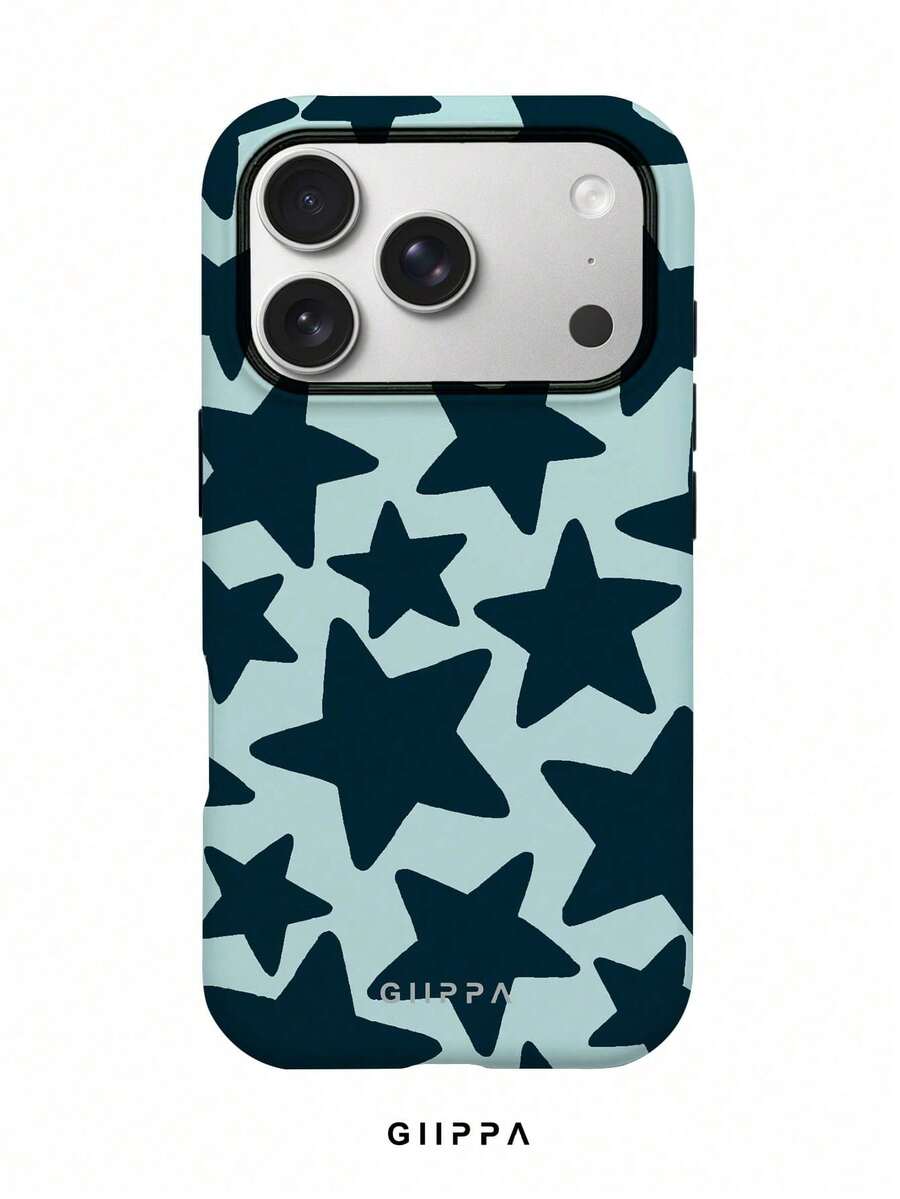 A Stylish Phone Case. Does Not Include Lanyard Or Stand. GIIPPA 1pc Dark Blue Star Print Phone Case, Suitable For IPhone 17 Professional Max, 16 Professional Max, 15 Professional Max, 14 Professional Max, Stylish And Interesting Korean Phone Case, Compatible With IPhone 11/12/13/14/15/16 Professional Max. Also, Stylish Design Suitable For Both Men And Women, Ideal Gift For Girlfriend On Easter Or Birthday. - 深青色 - 查看 1