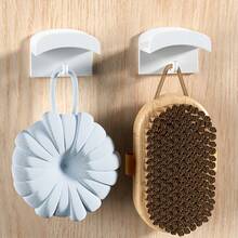 3pcs Wall Mounted Baseball Cap Hooks, Minimalist Hat Rack, No-Drill Adhesive Hooks, Multi-Functional Traceless Hooks, Home Bathroom Decor, Bathroom Storage, Autumn Decoration - Multicolor - View 5