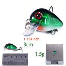 5/10pcs Random Color 3cm/1.6g Mini Rock Fishing Lure, Abs Plastic Artificial Bait, Hard Lure, Suitable For Saltwater And Freshwater Fishing, Outdoor Accessories - Multicolor - View 3