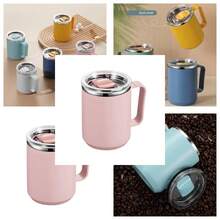 450m Insuated Coffee Mug With Hande - Shatterproof 304 Stainess Stee Doube Wa Vacuum Water Cup 4 - 彩色 - 查看 2