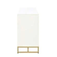 Elegant White Sideboard With  Pattern, Featuring 2 Doors And 3 Drawers, Ideal For The Dining Room, Kitchen And Living Room (White) - White - View 10