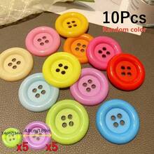 5/10/15/20/30入 3.4cm/4.8cm/6.3cm 彩色樹脂大號手工DIY鈕扣，隨機配色，適用於DIY衣物裝飾、DIY婚禮手工藝禮品派對大鈕扣，時尚毛衣大衣裝飾鈕扣，經典四孔圓形百搭鈕扣，手工縫製配件，DIY衣物用品 - 彩色 - 查看 23