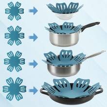 4/8pcs 2mm Thick Felt Pot Protectors Anti-Scratch Non-Stick Separator Pads Heat Insulation Protection Kitchen Cookware Tools - Lake Blue - View 3