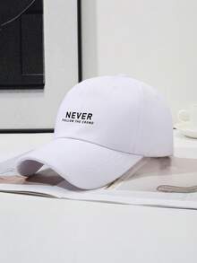 1pc Letter Print Baseball Cap, Classic Casual Fashion Vintage Style, Soft Sweat-Absorbing Band, Adjustable Size, Lightweight Sun Protection, Versatile Retro Dad Hat, Suitable For Outdoor Sports, Daily Wear, Gatherings And Vacations, Unisex, Perfect Gift For Family And Friends - A - View 19