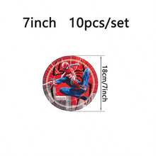 Disney Red Spider-Man Theme Children's Birthday Decoration Party Supplies Set - Paper Cups, Tissues, Plates, Tablecloths, Flags, Games - Theme Balloon Party Set - Tableware, Children's Toys - Cutlery Set - View 4