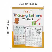 26個英文字母描紅練習本，28頁A-Z字母練習表英文學習練習冊，ABC寫作練習本幼兒園兒童手寫練習冊 - 黃色 - 查看 4
