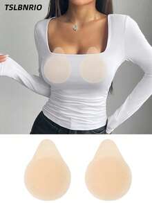 2pcs/Transparent Self-Adhesive Patches, Moisture-Proof Sexy Patches, Transparent Swimsuit, Washable And Replaceable, No Buttons And Zippers Swimsuit, Carnival Party, Swimwear, Costume Set, Swim Trunks, Beach, Spa, Travel, Vacation, Water Park, Swimming Pool, Daily Wear, Bathing, Etc. - Invisible Nipple Covers - View 11