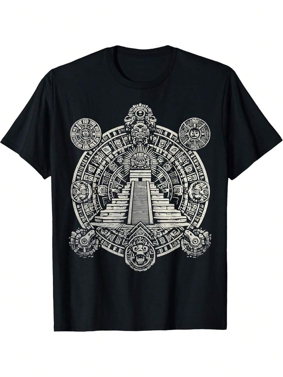 Camiseta de algodón 100% con estampado, nueva colección 2026: cómoda y fácil de usar, ideal para todas las personas. - Negro - Ver 1