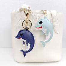 Llavero DIY de Delfín Multicolor de Dibujos Animados Multicapa, Encanto de Bolsa, Accesorio Lindo de Animal Marino - Multicolor - Ver 2