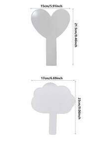 (Please Note:Oil Pens Cannot Erase,Only Water-Based Pens Can Erase)10Pcs Mini Dry Erase Answer Paddles,Handheld Double Sided Small White Board Auction Paddl,Repeatable Erasable,Handheld Writing Board Auction Whiteboard Message Graffiti Paper Board - Multicolor - View 5