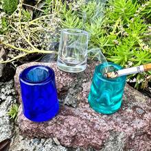 Cabin puff 1pc Practical And Decorative Ashtray, Available In Transparent, Dark Blue, Lake Blue Colors With Same Unique And Creative Design, Portable Smoking Accessory - One Size Fits All - View 7