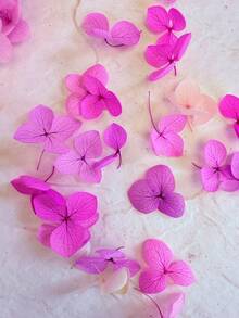 1 Box Artificial Flowers, Multicolor Faux Hydrangeas - Perfect For DIY Crafts, Candles, Weddings, Handmade Projects, Christmas - Pink Purple Gradient - View 2