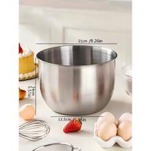 Mangkuk Pengaduk Stainless Steel Bertingkat, Mangkuk Pengaduk Kue, Peralatan Dapur Bulat Tahan Karat, Cocok untuk Memasak, Memanggang, Menyiapkan, dan Membersihkan. Sempurna untuk Penggunaan di Rumah, Juga Bagus untuk Dekorasi Halloween dan Natal. - View 10